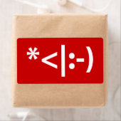 クリスマス小妖精や小人絵文字クリスマスASCII文字アート ラベル (インサイチュ)