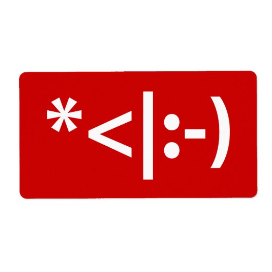 クリスマス小妖精や小人絵文字クリスマスASCII文字アート ラベル (正面)