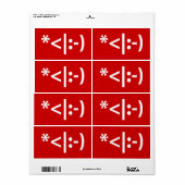 クリスマス小妖精や小人絵文字クリスマスASCII文字アート ラベル (フルシート)