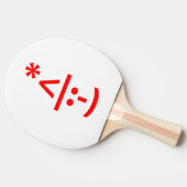 クリスマス小妖精や小人絵文字クリスマスASCII文字アート 卓球ラケット (横)