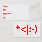 クリスマス小妖精や小人絵文字クリスマスASCII文字アート 名刺 (正面/裏面)