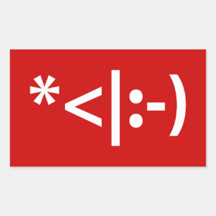 クリスマス小妖精や小人絵文字クリスマスASCII文字アート 長方形シール