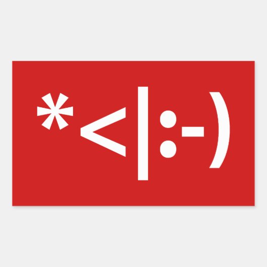 クリスマス小妖精や小人絵文字クリスマスASCII文字アート 長方形シール (正面)