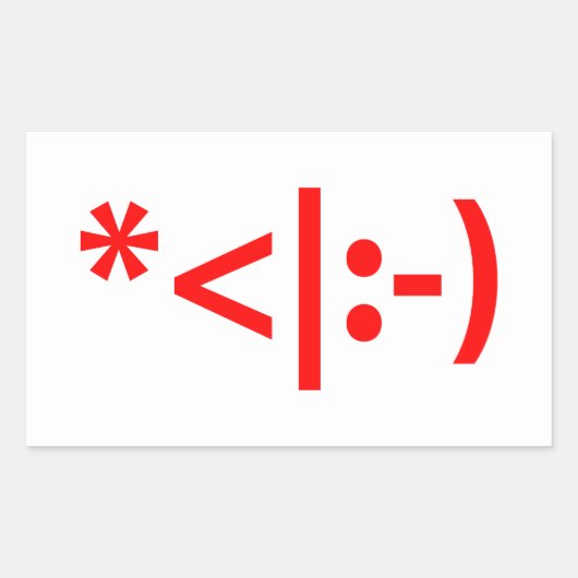 クリスマス小妖精や小人絵文字クリスマスASCII文字アート 長方形シール (正面)