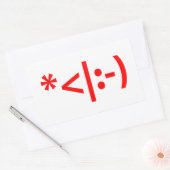 クリスマス小妖精や小人絵文字クリスマスASCII文字アート 長方形シール (封筒)