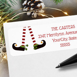 クリスマス小妖精や小人脚 ラベル