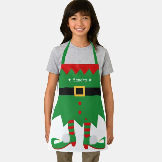 クリスマス小妖精や小人衣装サンタの小さなヘルパーかわいい エプロン (インサイチュ)