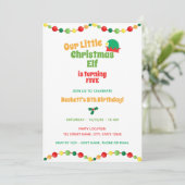 クリスマス小妖精や小人誕生日招待状 招待状 (スタンド正面)