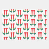 クリスマス小妖精や小人足アンドヒールお洒落 ラッピングペーパーシート (正面)