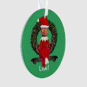 クリスマス小妖精や小人醜い   オーナメント (正面)