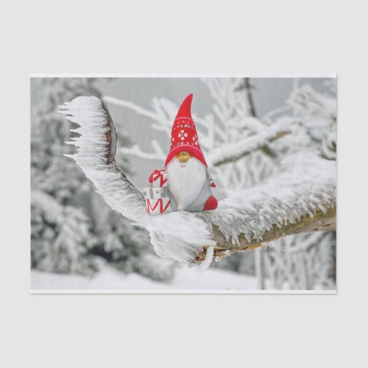 クリスマス小妖精や小人雪の木 薄葉紙 (正面)