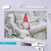 クリスマス小妖精や小人雪の木 薄葉紙 (クラフト)