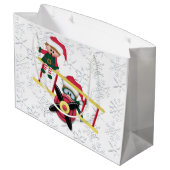 クリスマス小妖精や小人飛行機大抱き枕 ラージペーパーバッグ (裏面アングル)