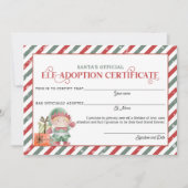 クリスマス小妖精や小人養子縁組証明書 (正面)