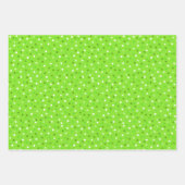 クリスマス小妖精や小人、キャンディーケーン、緑と赤の紙吹雪 ラッピングペーパーシート (正面3)