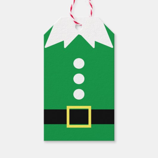 クリスマス小妖精や小人 ギフトタグ (正面)