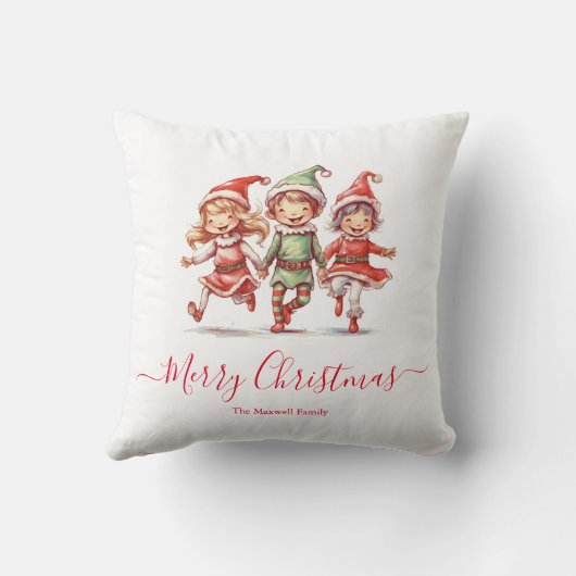 クリスマス小妖精や小人 クッション (裏面)