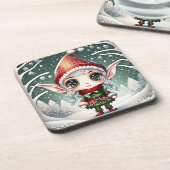 クリスマス小妖精や小人 コースター (左側)