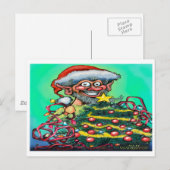 クリスマス小妖精や小人 シーズンポストカード (正面/裏面)