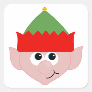 クリスマス小妖精や小人 スクエアシール