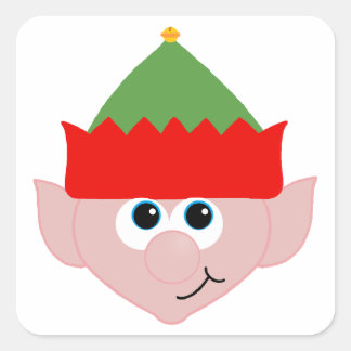クリスマス小妖精や小人 スクエアシール
