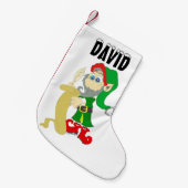 クリスマス小妖精や小人 スモールクリスマスストッキング (正面 (吊り時))