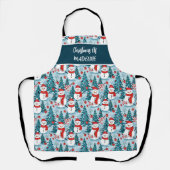クリスマス小妖精や小人 パーソナライズされた エプロン (正面)