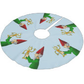 クリスマス小妖精や小人 ブラッシュドポリエステルツリースカート (アングル)