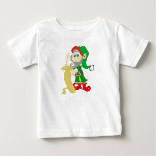 クリスマス小妖精や小人 ベビーTシャツ