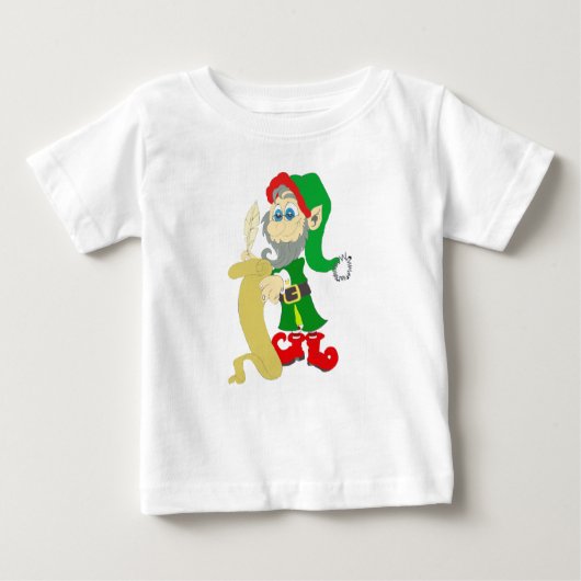 クリスマス小妖精や小人 ベビーTシャツ (正面)