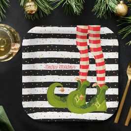 クリスマス小妖精や小人 ペーパープレート