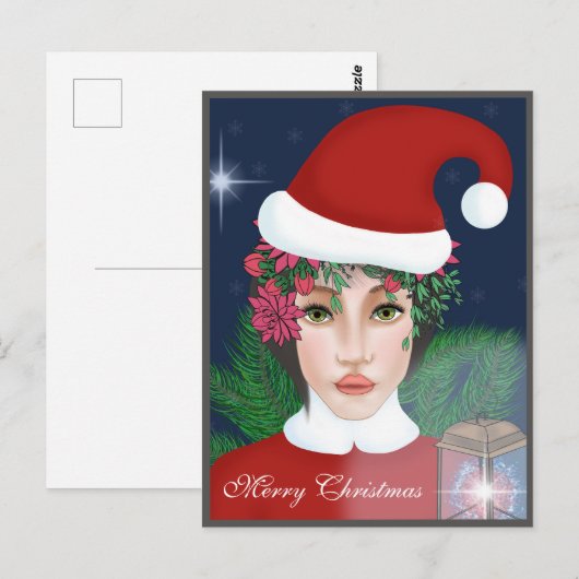 クリスマス小妖精や小人 ポストカード (正面/裏面)