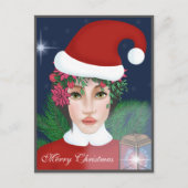 クリスマス小妖精や小人 ポストカード (正面)