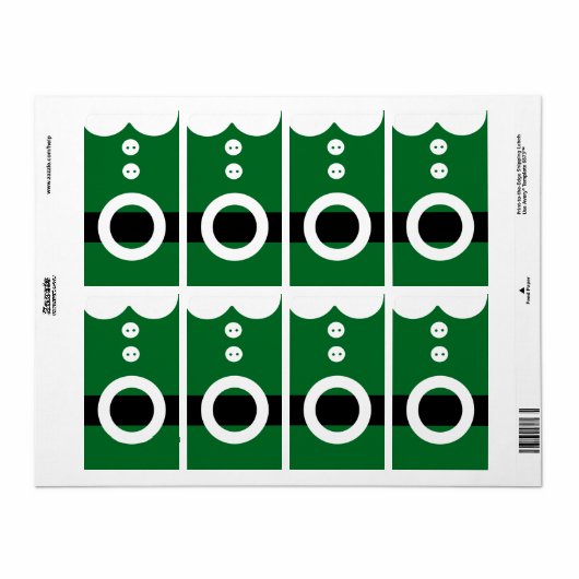 クリスマス小妖精や小人 ラベル (フルシート)