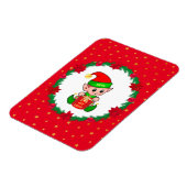 クリスマス小妖精や小人、松のリース、ポインセチア&スター マグネット (左側)