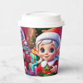 クリスマス小妖精や小人 紙コップ (左)