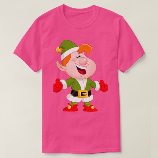 クリスマス小妖精や小人 Tシャツ (デザイン正面)