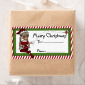 クリスマス小妖精や小人D1 ::ファンタジークリスマスギフトラベル ラベル (インサイチュ)