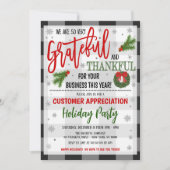 クリスマス小規模企業の評価パーティー招待状 招待状 (正面)