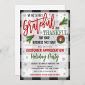 クリスマス小規模企業の評価パーティー招待状 招待状 (正面/裏面)