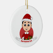 クリスマス少年の漫画のセラミックオーナメント セラミックオーナメント (右)