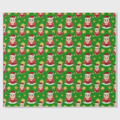クリスマス少年の漫画のラッピング紙 ラッピングペーパー (フラット)