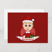 クリスマス少年の漫画はがき ポストカード (正面/裏面)