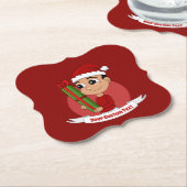 クリスマス少年の漫画紙コースター ペーパーコースター (アングル)