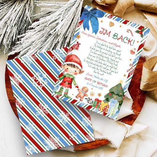 クリスマス少年エルフからの手紙カード 招待状