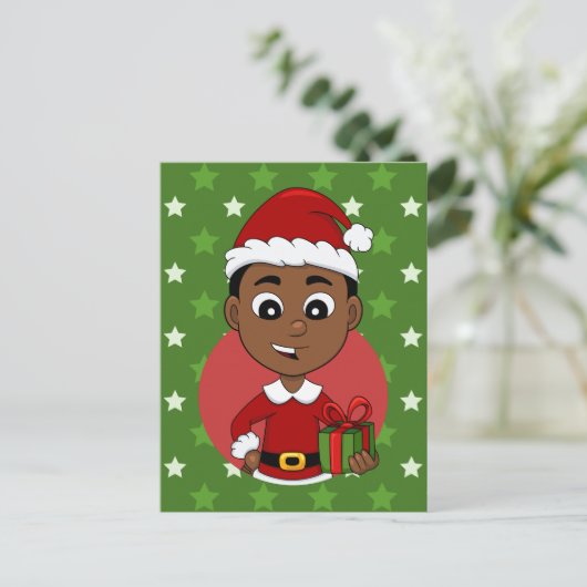 クリスマス少年マンガの休日のはがき シーズンポストカード (スタンド正面)