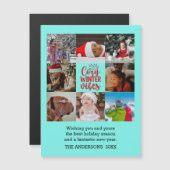 クリスマス居心地の良い冬の雰囲気ファミリーフォトコラージュ (正面/裏面)