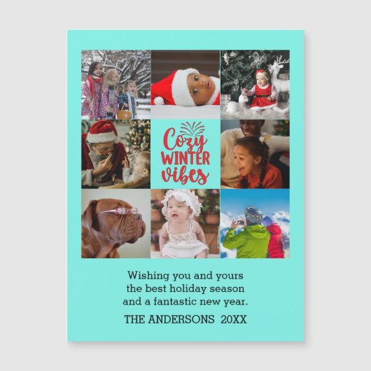 クリスマス居心地の良い冬の雰囲気ファミリーフォトコラージュ (正面)