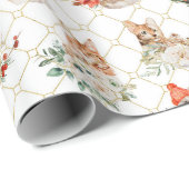 クリスマス居心地の良い猫柄&花柄 ラッピングペーパー (ロールコーナー)