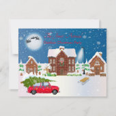 クリスマス屋外パーティー時間 招待状 (正面)